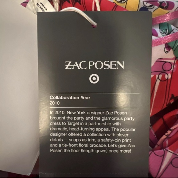 Zac Posen Safety-Pin Print Floor Length Gown NWT - Picture 10 of 13